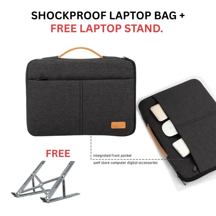 Shoppers Warrior Facebook ad: Swipe through the ultimate laptop bag collection