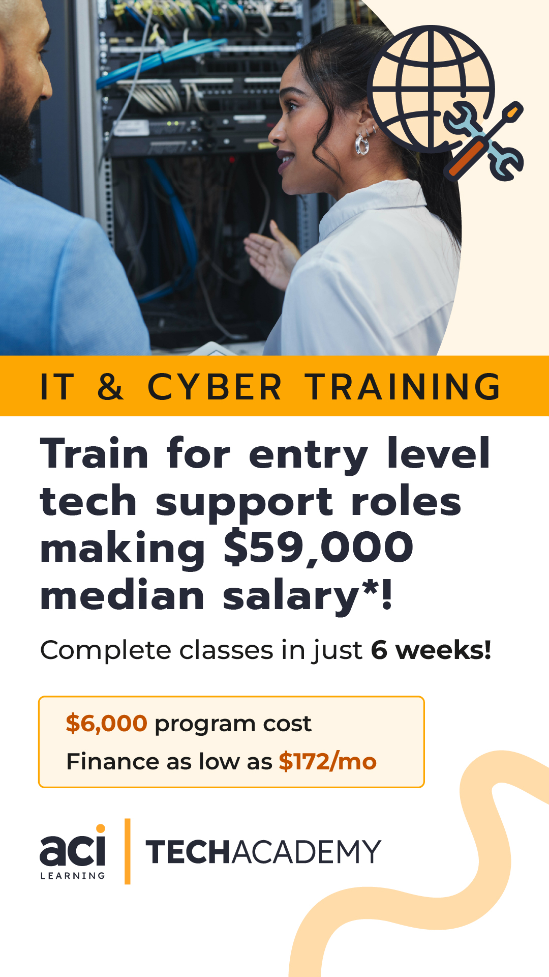 ACI Learning Tech Academy Facebook ad