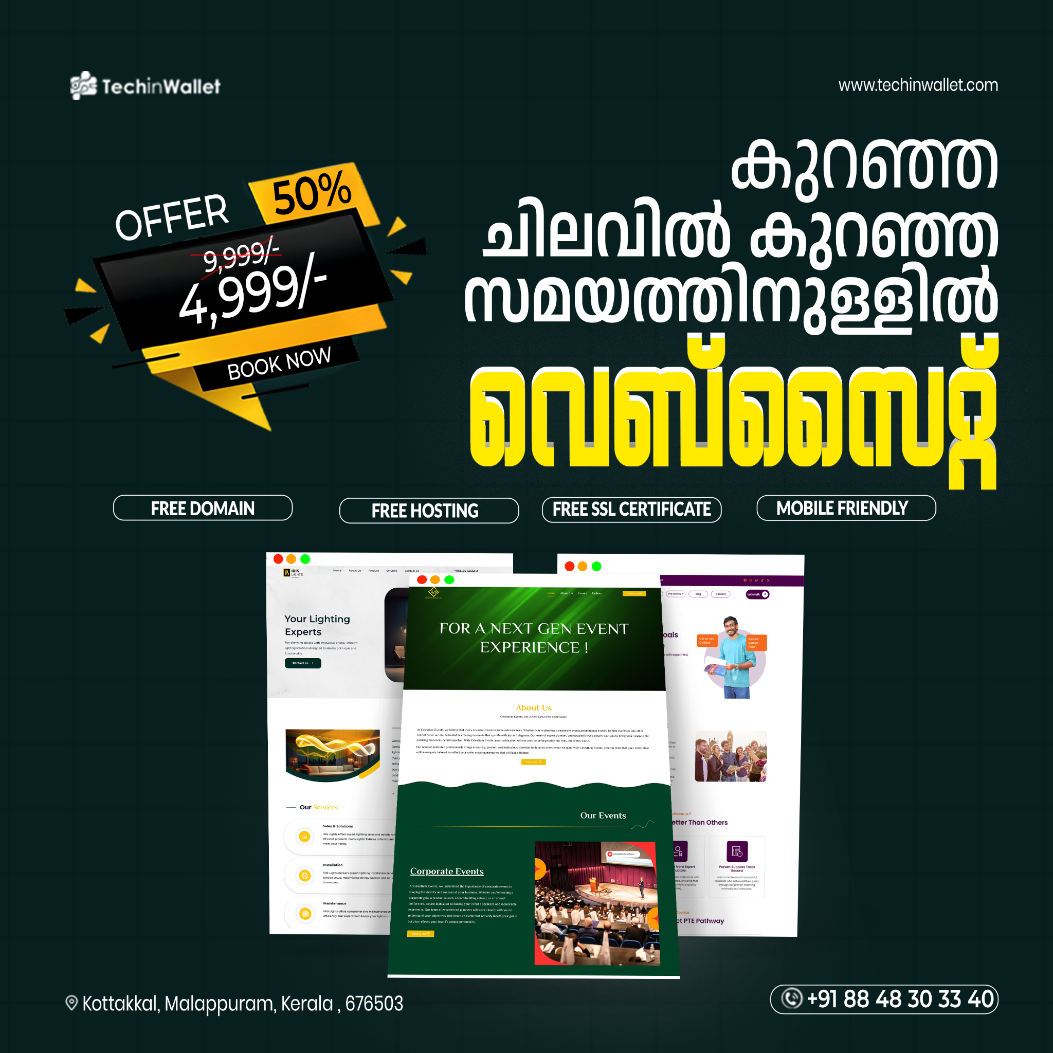 TechinWallet Facebook ad: Grow Your Business Online