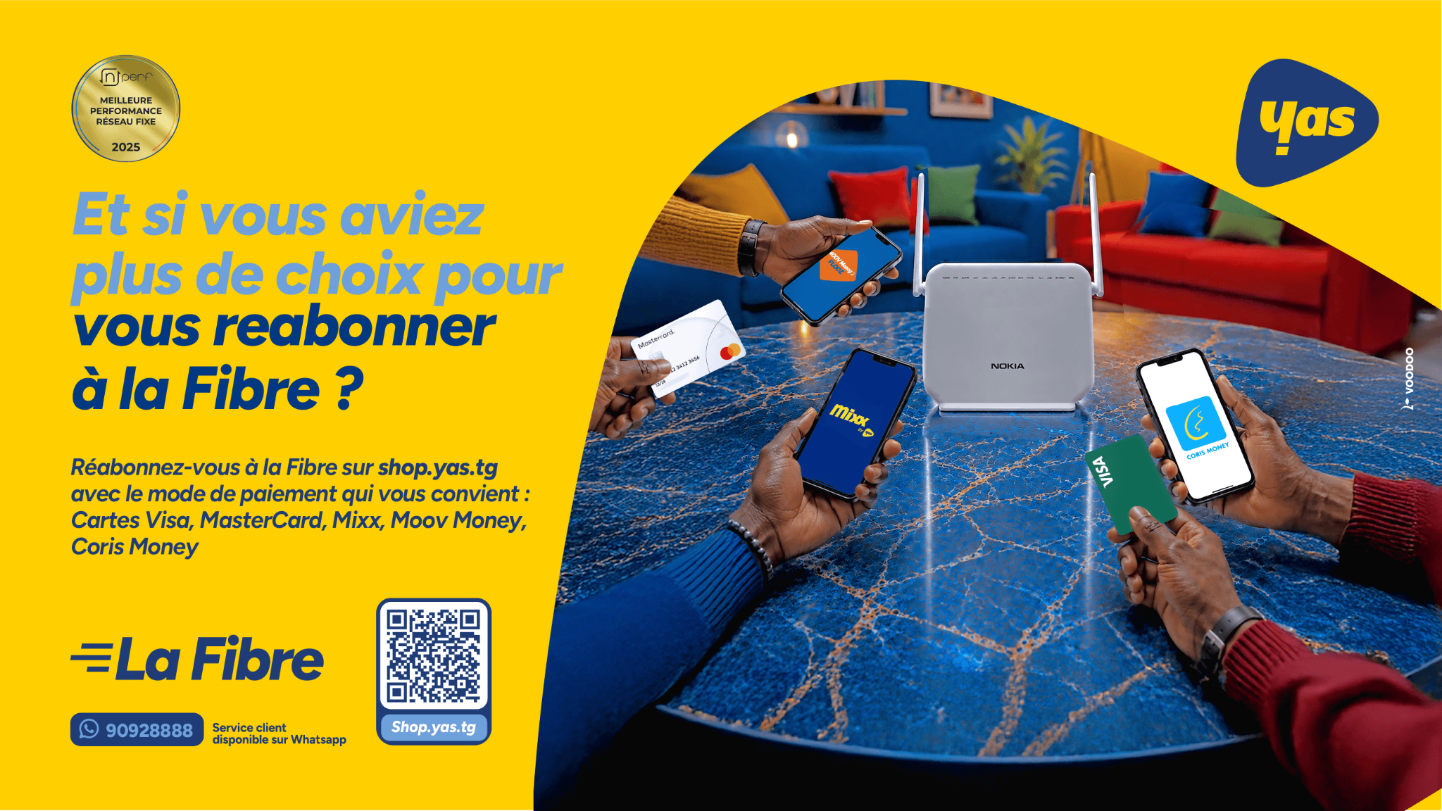 Yas Togo Facebook ad: Yas Fibre