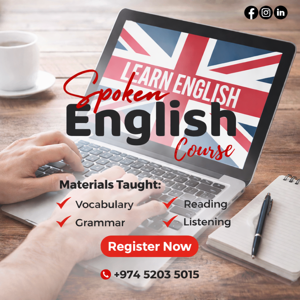 Language Courses in Qatar Facebook ad