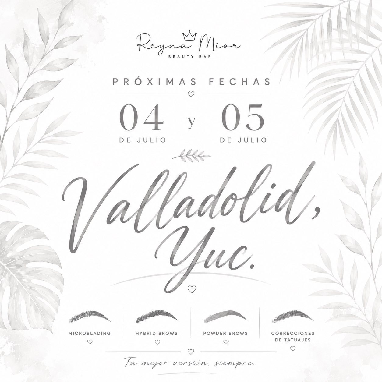 Reyna Mior Beauty Bar Facebook ad: VALLADOLID, YUCATÁN