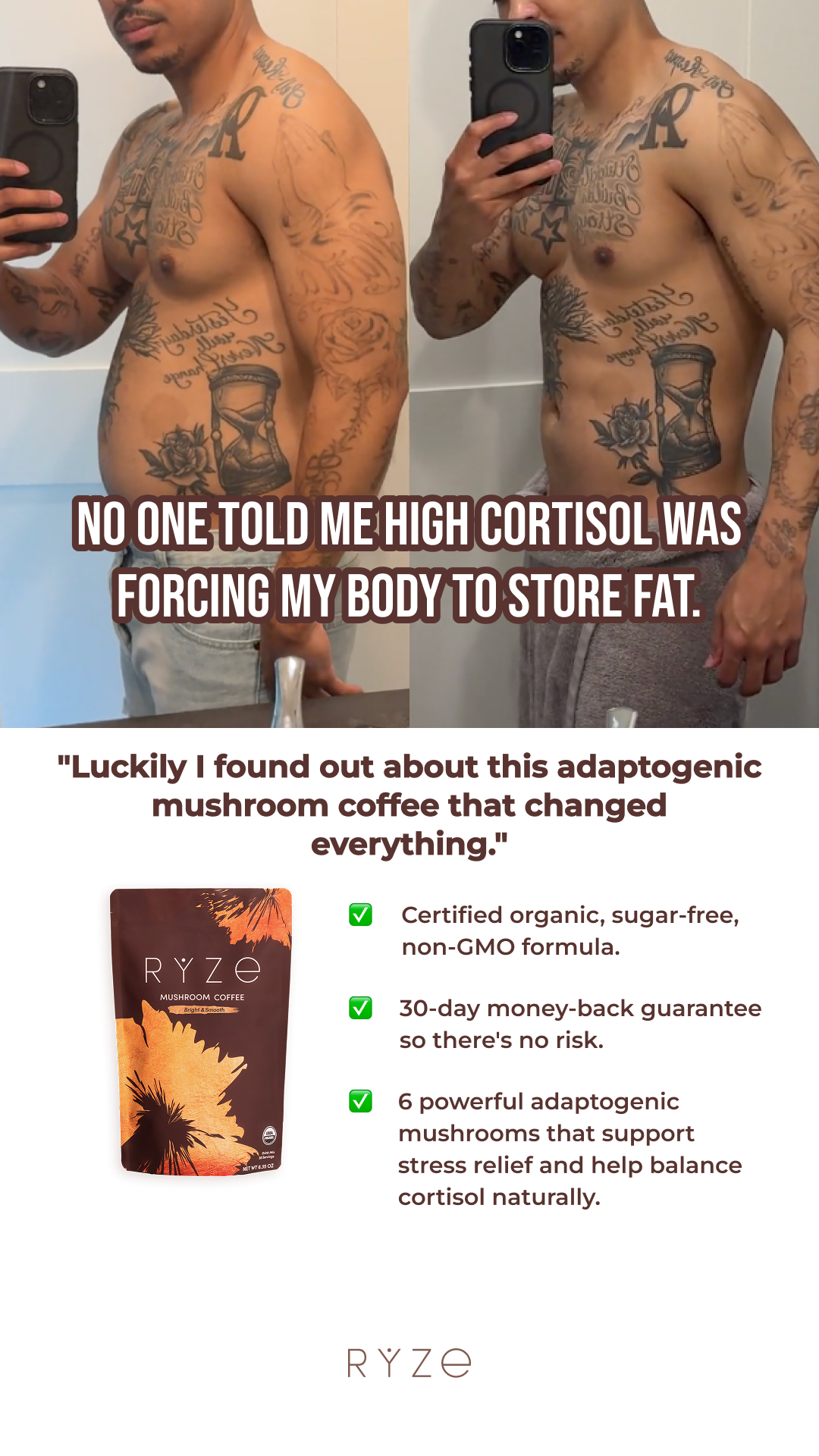 RYZE Superfoods Facebook ad