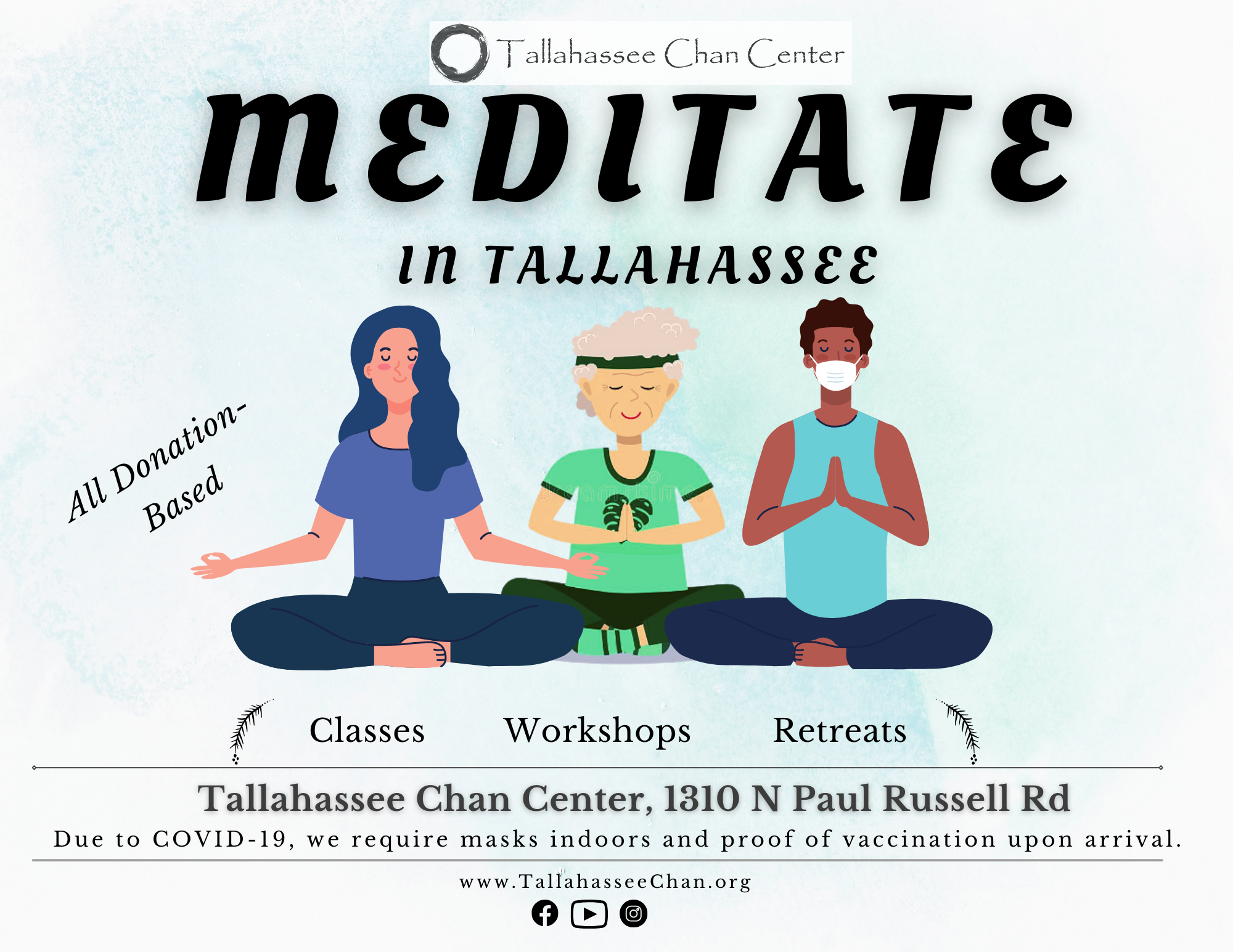 Tallahassee Chan Center Facebook ad: Experience tranquility and inner harmony at the Tallahassee…