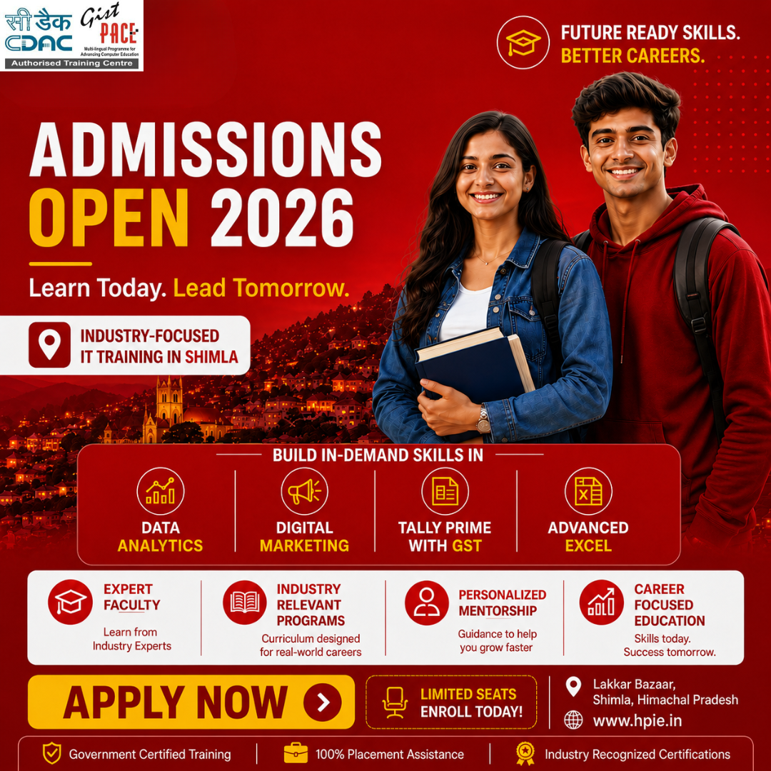 CDac Gist Pace Shimla Center Facebook ad: Admissions Open, Limited Seats Only!