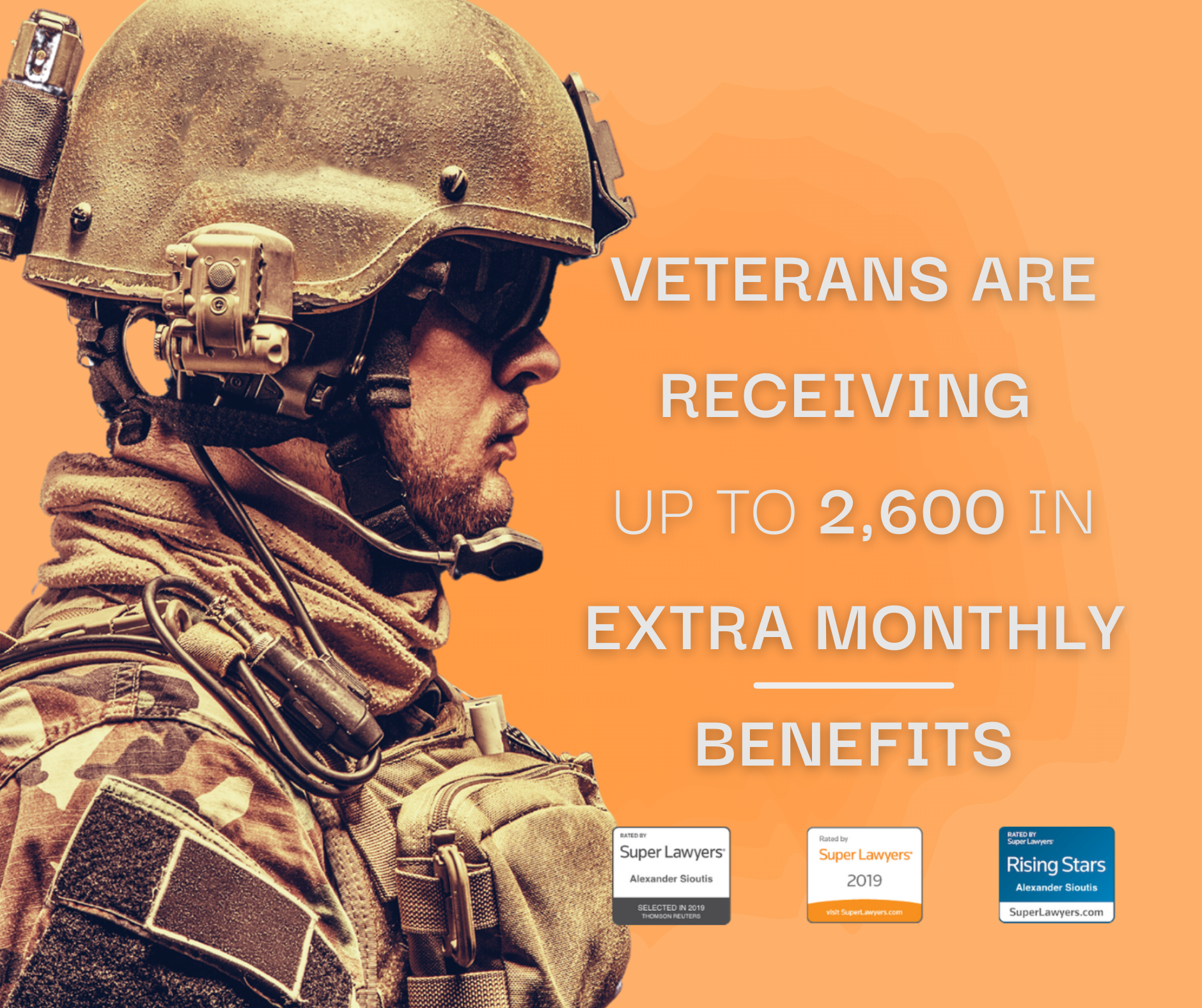 Veterans Social Security Disability Assistance Facebook ad from Feb 22, 2022