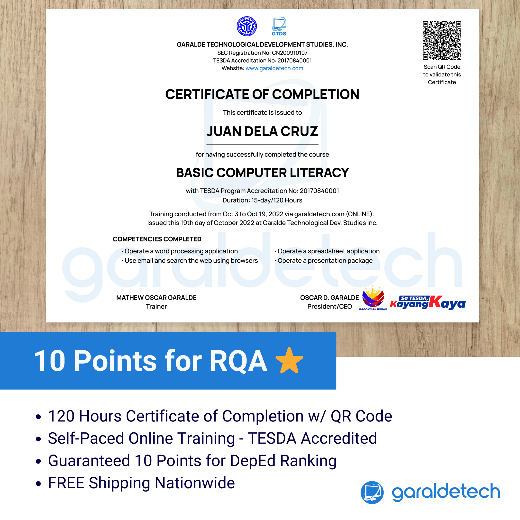 GaraldeTech - TESDA Accredited, Deped Ranking, Promotions Facebook ad