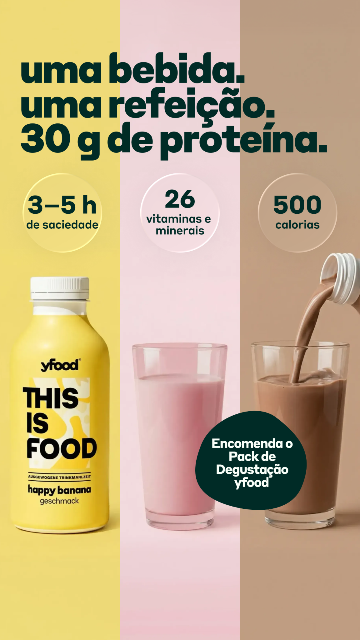 yfood Facebook ad: Garante já o teu pack de degustação.