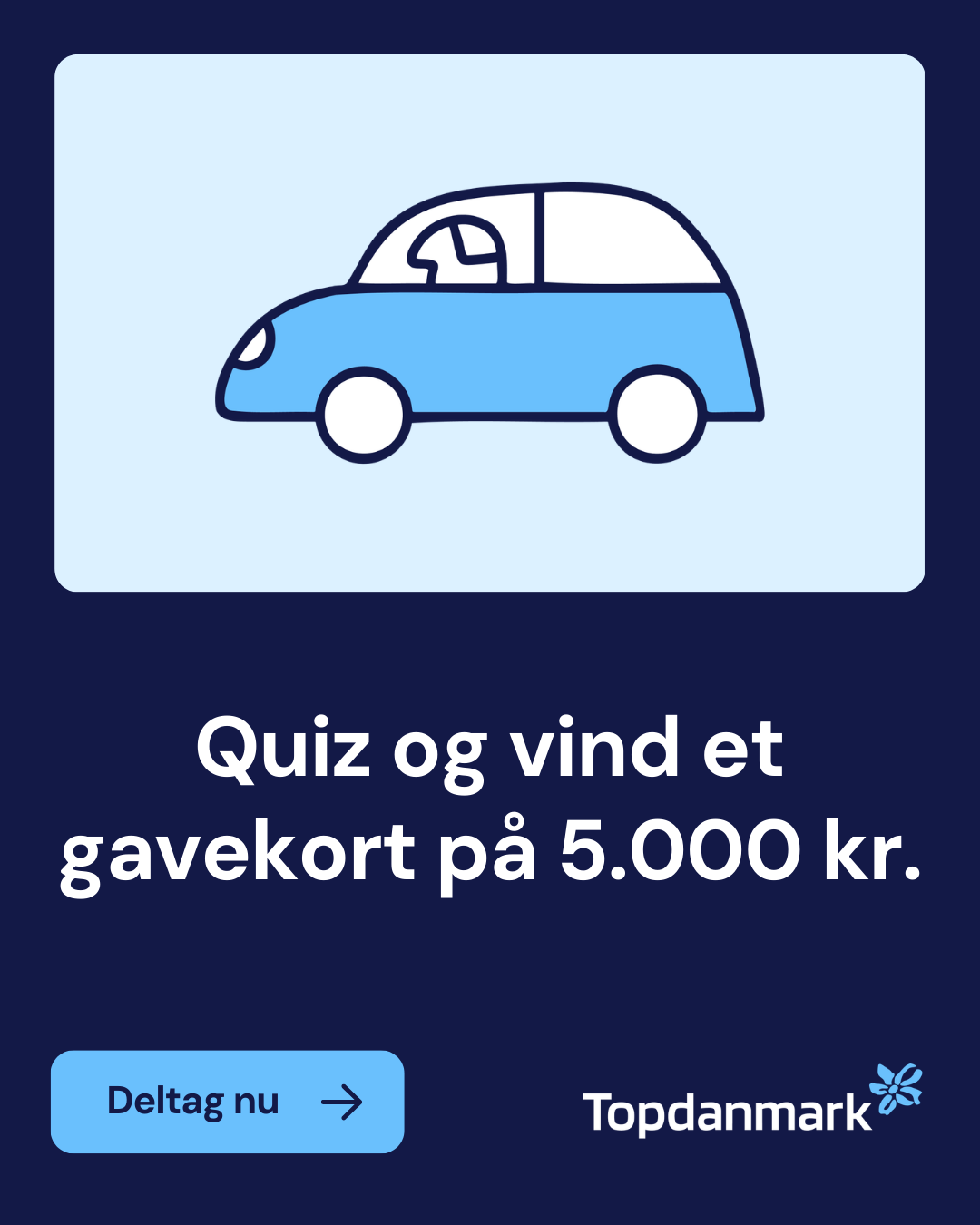 Topdanmark Facebook ad: Deltag i konkurrencen ved at sige ja til markedsføring