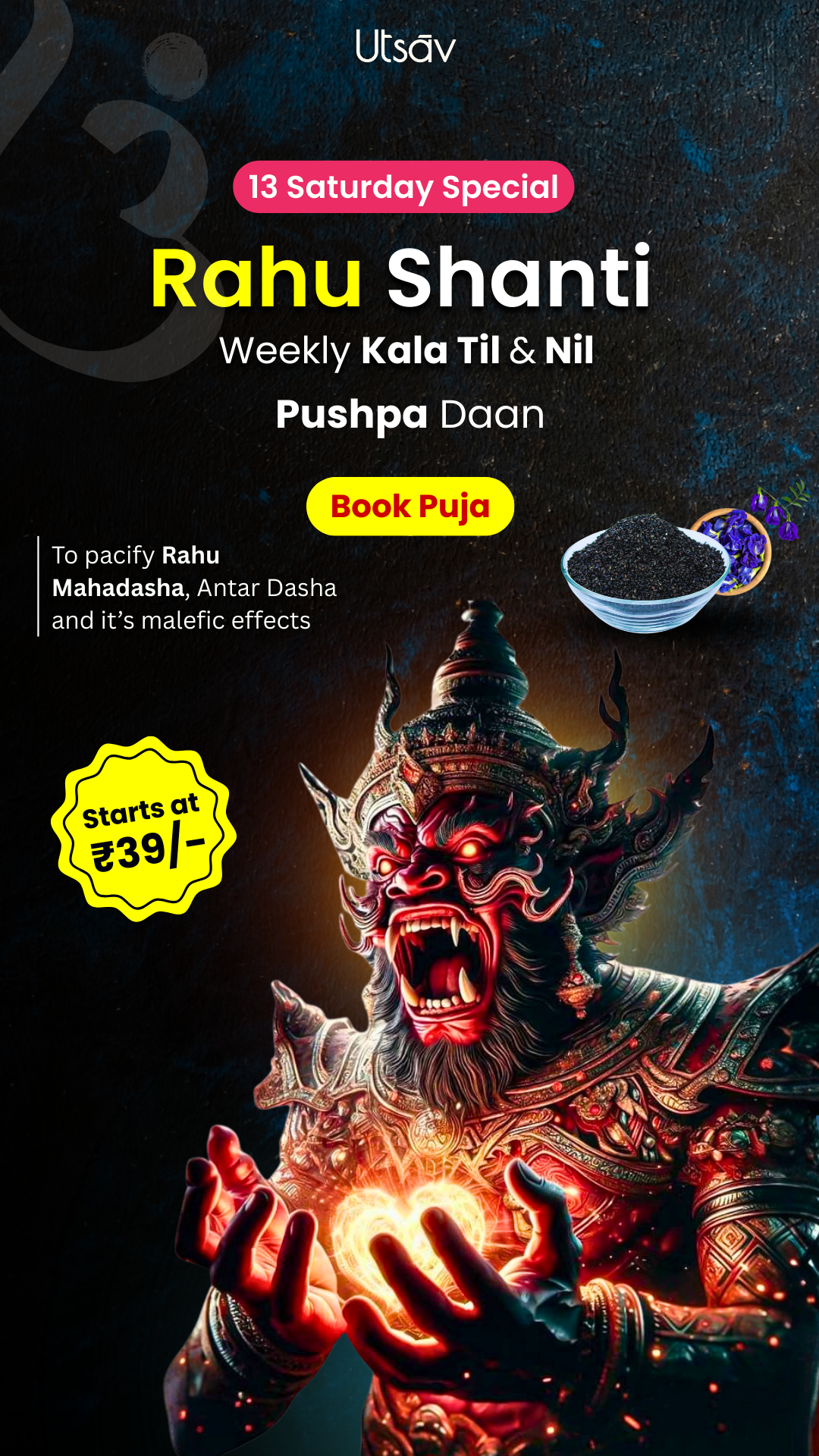 Utsav App : India’s most Loved  Puja Booking App Facebook ad