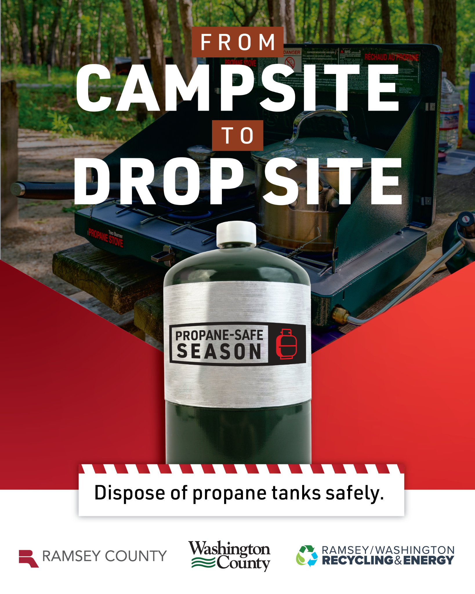 Ramsey/Washington Recycling & Energy Facebook ad: Find a drop-off site