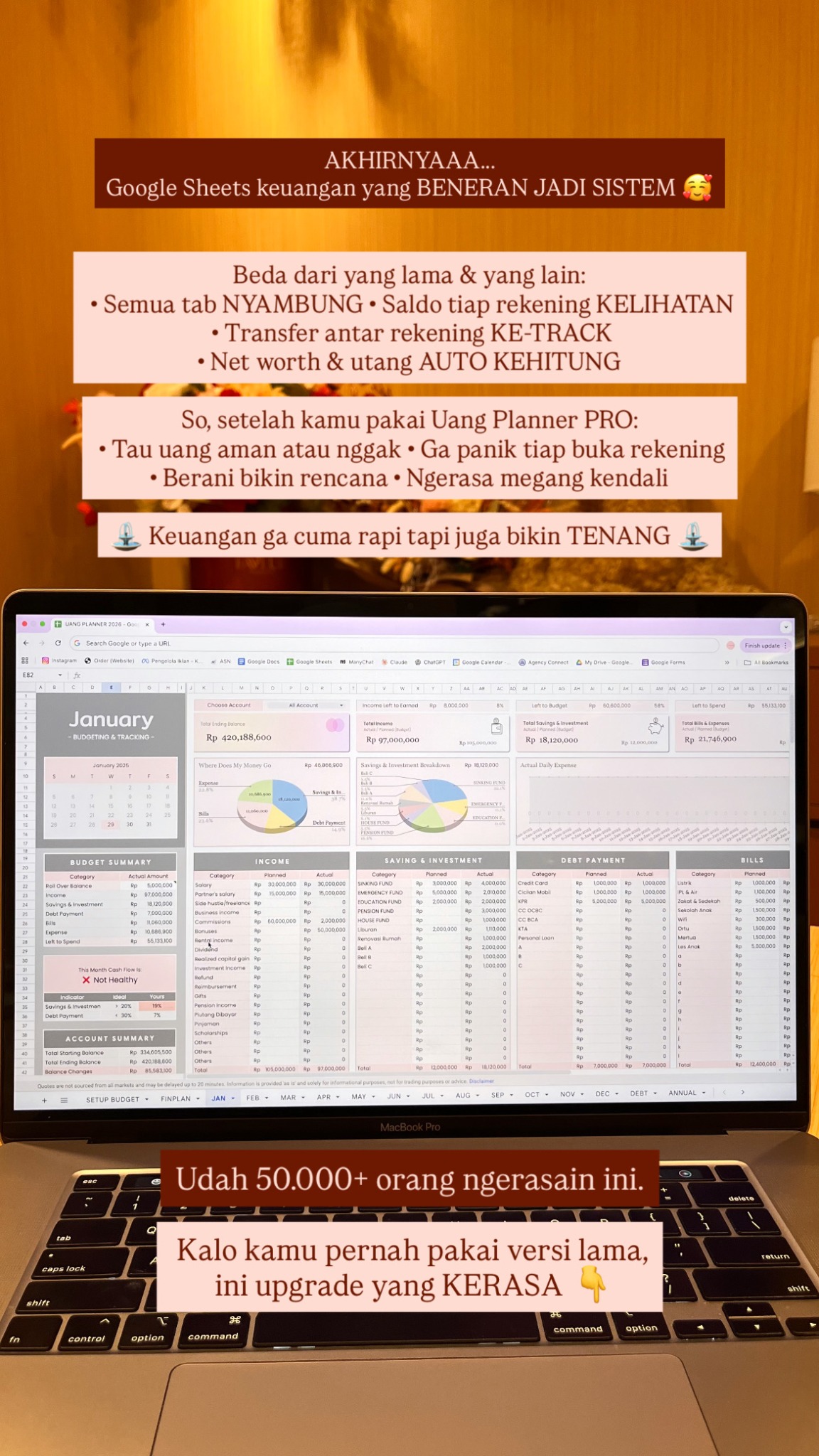 Uang Planner by Widya Prima Facebook ad from Mar 27, 2026