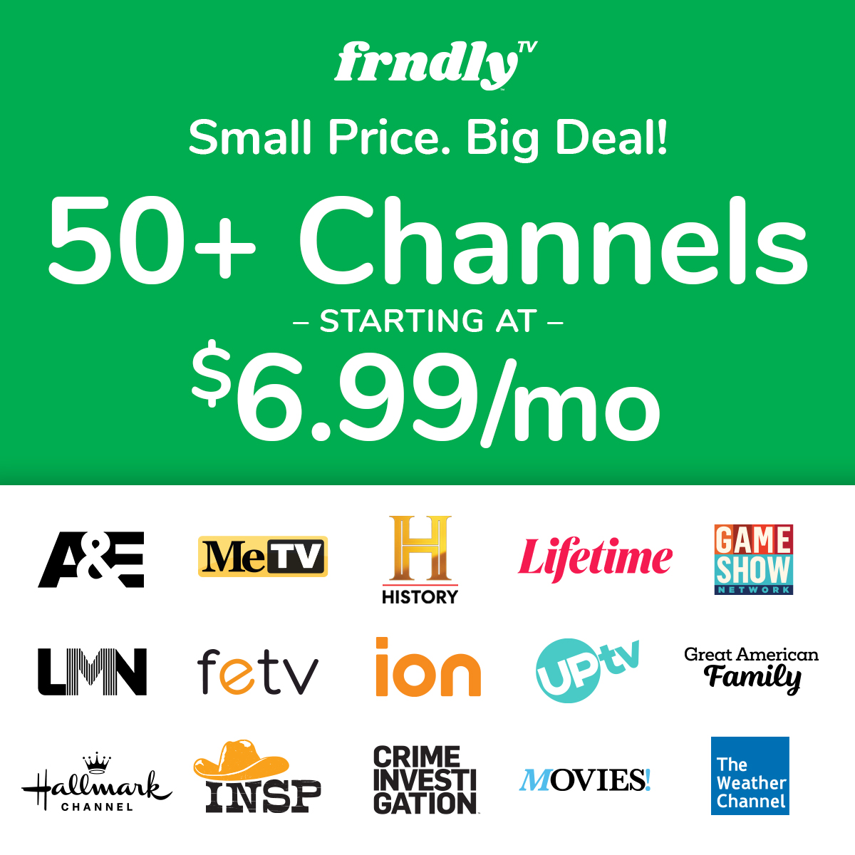 Frndly TV Facebook ad