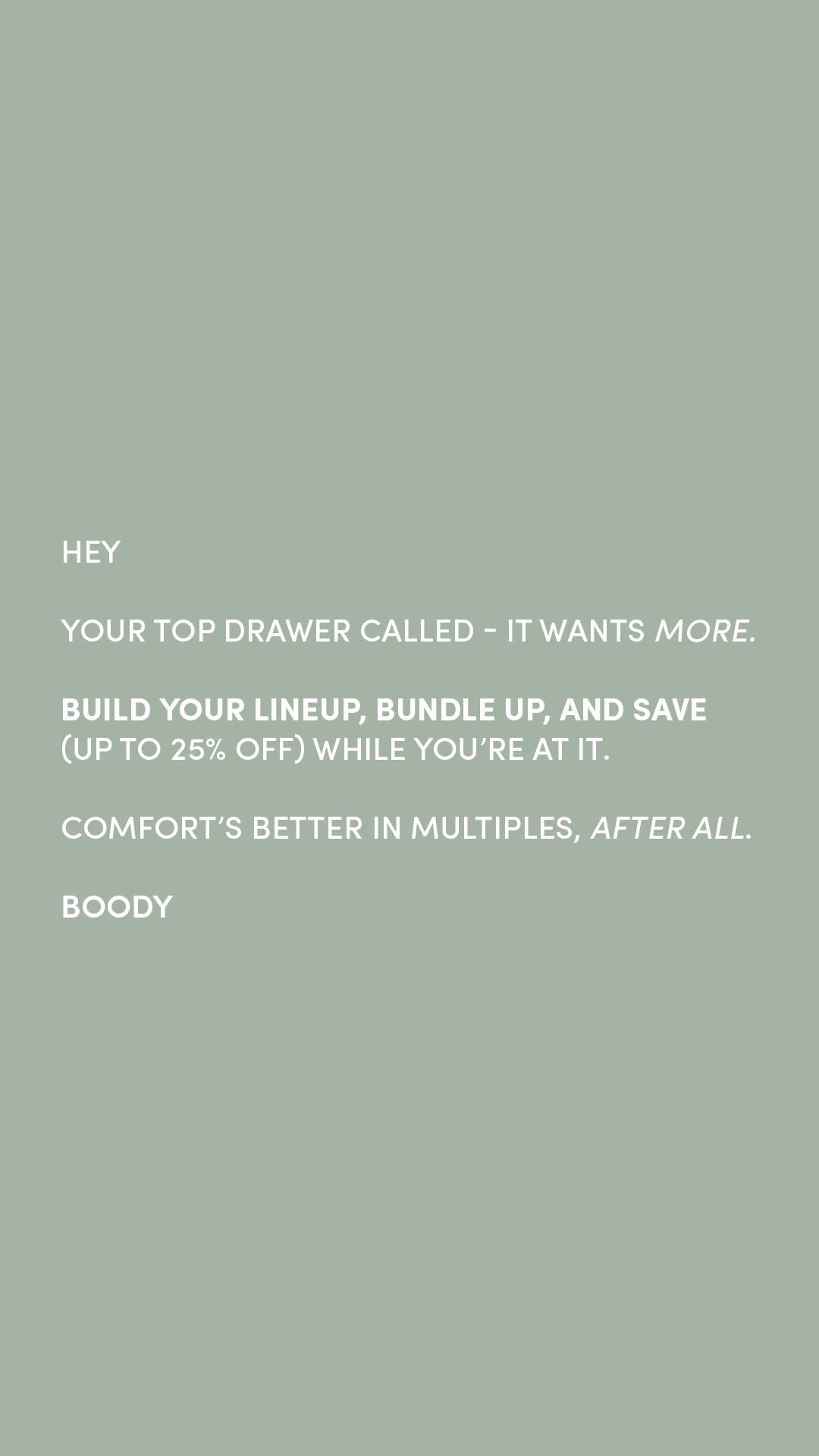 Boody Facebook ad