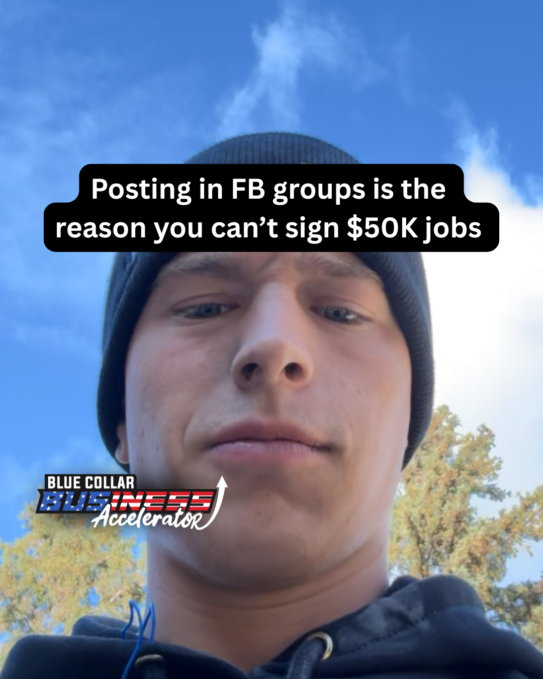 Blue Collar Business Accelerator Facebook ad