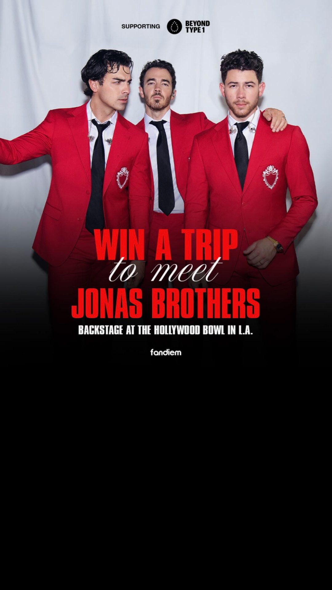 Jonas Brothers Facebook ad: We’re giving away a trip to L.A.
