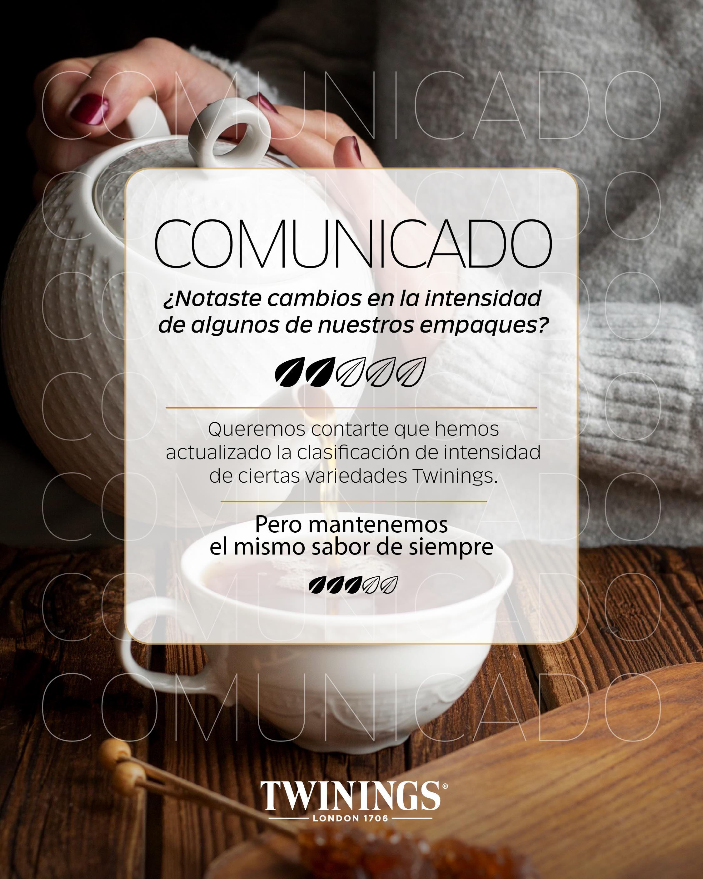 Twinings Chile Facebook ad: ¿Viste una intensidad diferente en alguno de nuestros…