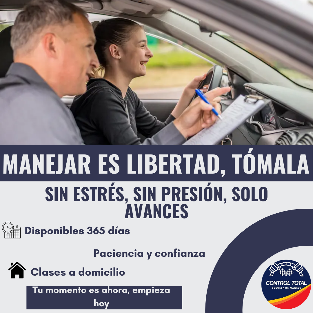 Escuela de manejo ControlTotal Facebook ad: Clases a domicilio en Puebla