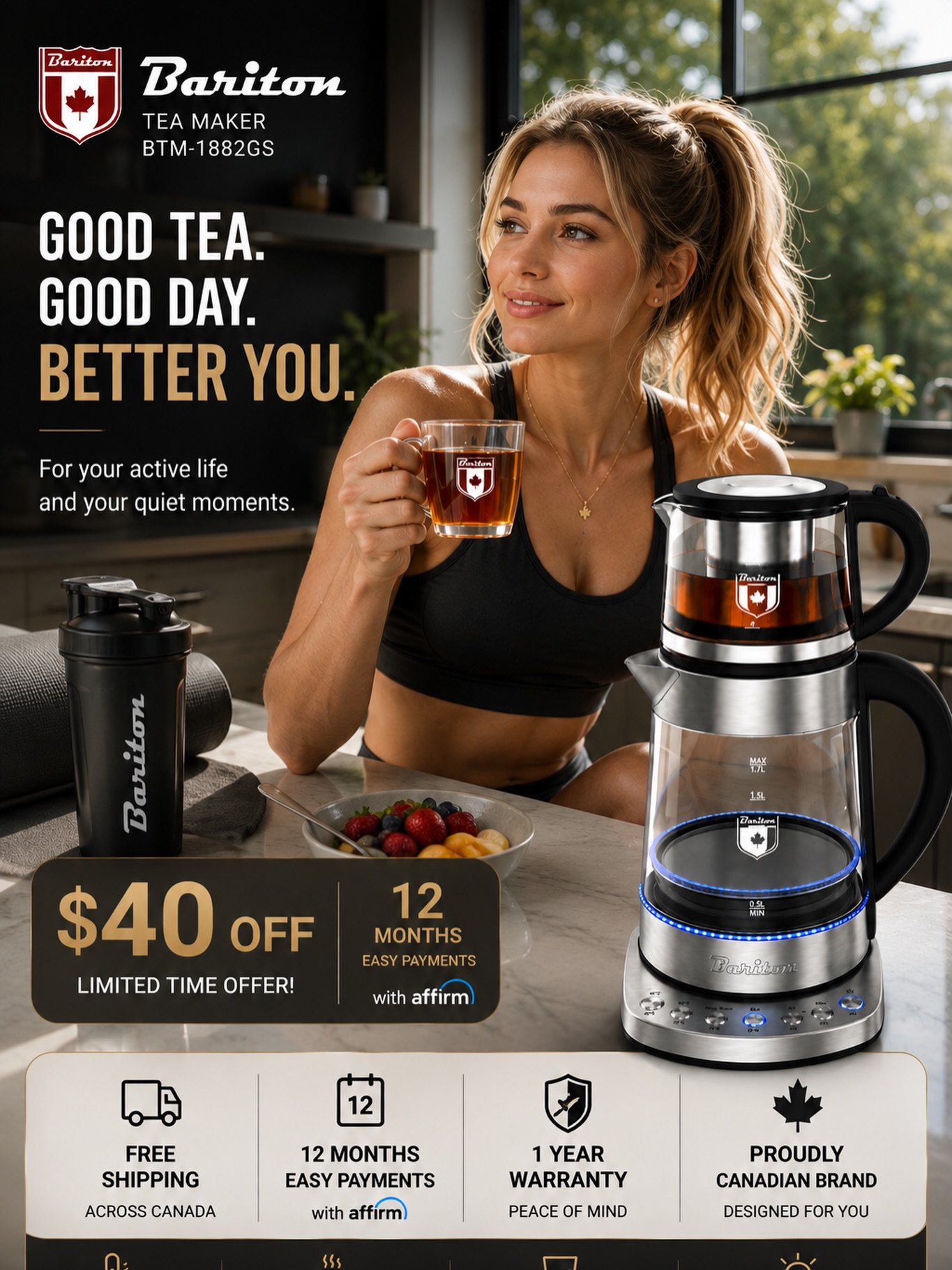 Bariton Facebook ad: Bariton Electric Tea Maker with Temperature Control…