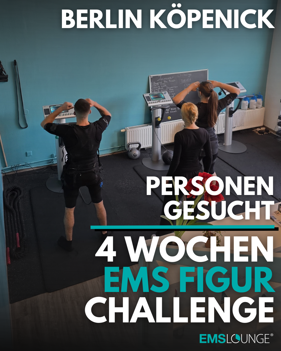 EMS-Lounge Facebook ad: Deine 4-Wochen-EMS-Chance beginnt jetzt