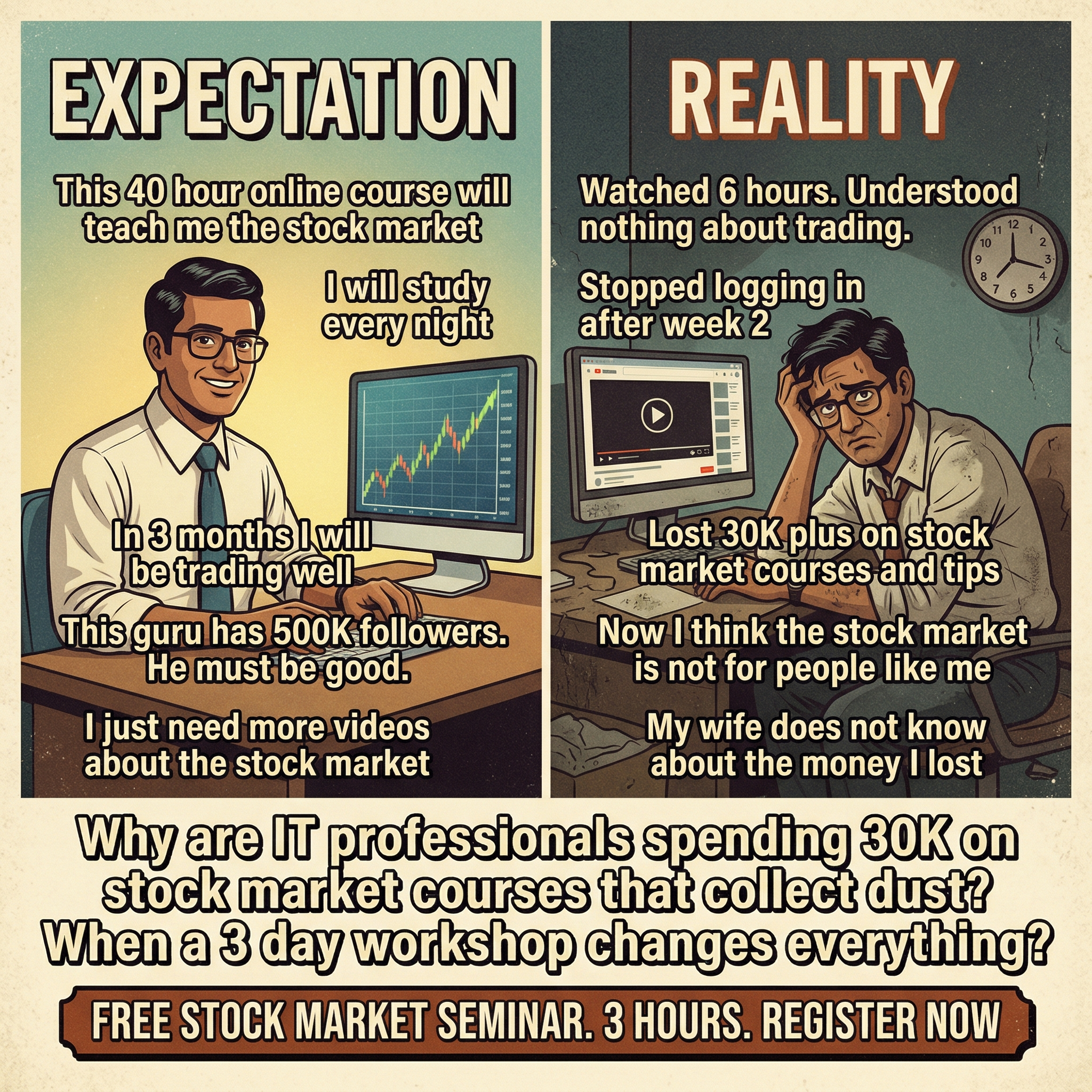 Millionaires Group Stock Market Training Institute Facebook ad
