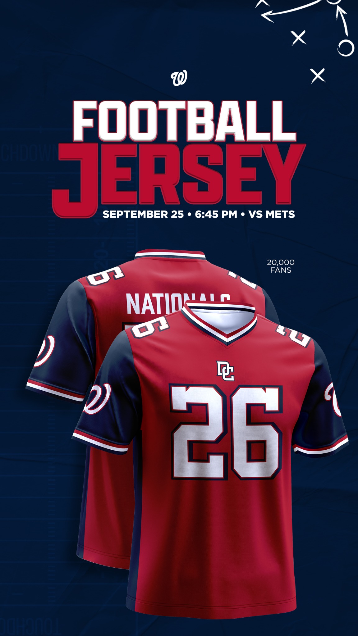 Washington Nationals Facebook ad: Take Me Out to the End Zone!