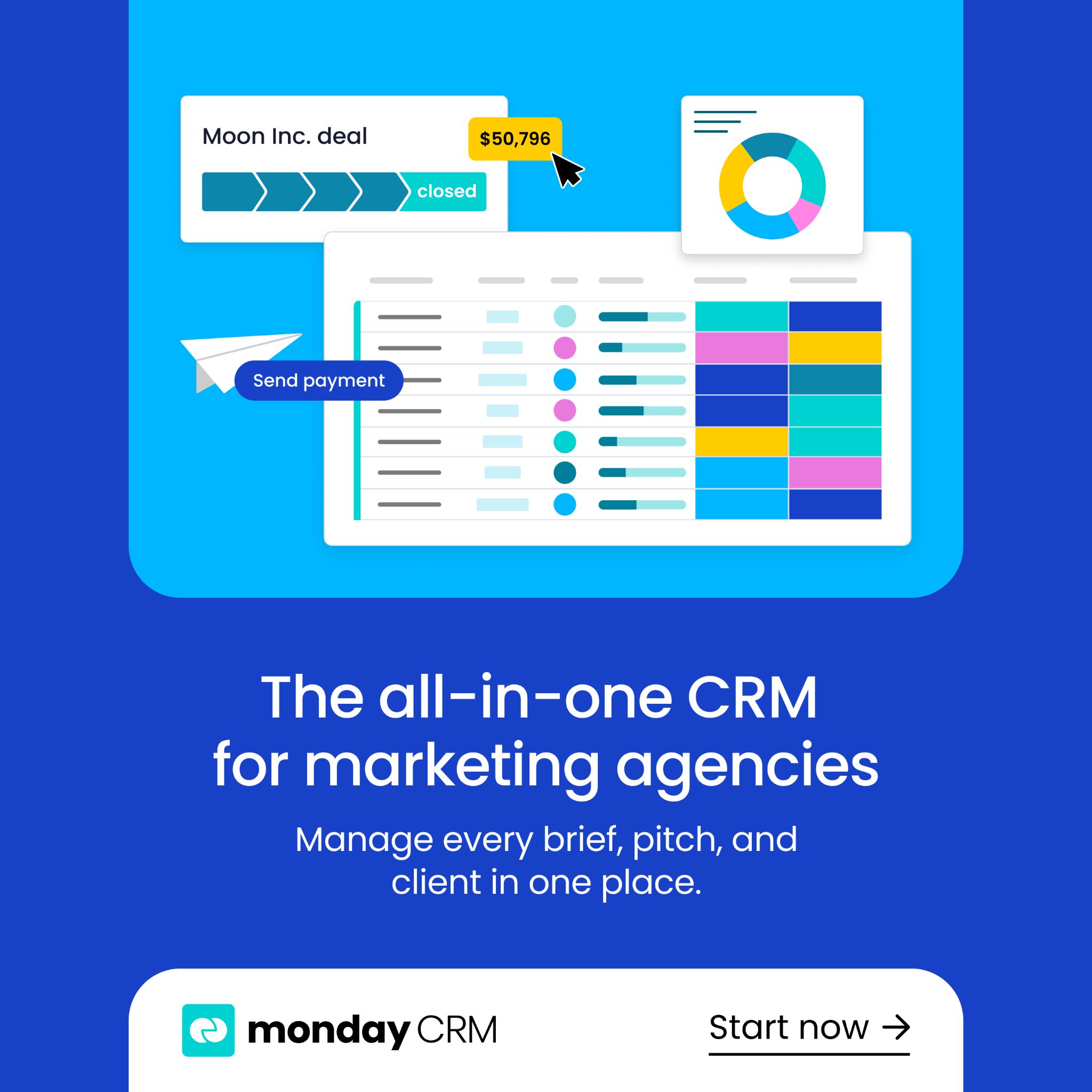 monday CRM Facebook ad