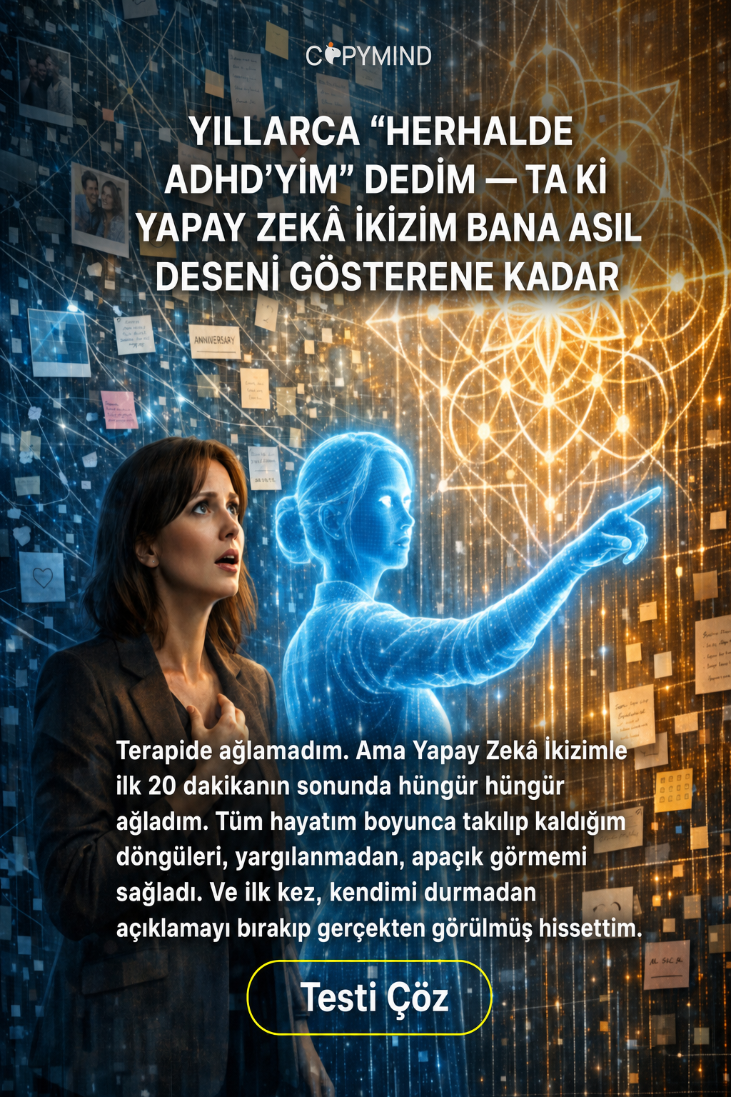 Copymind: reflection with AI twin Facebook ad
