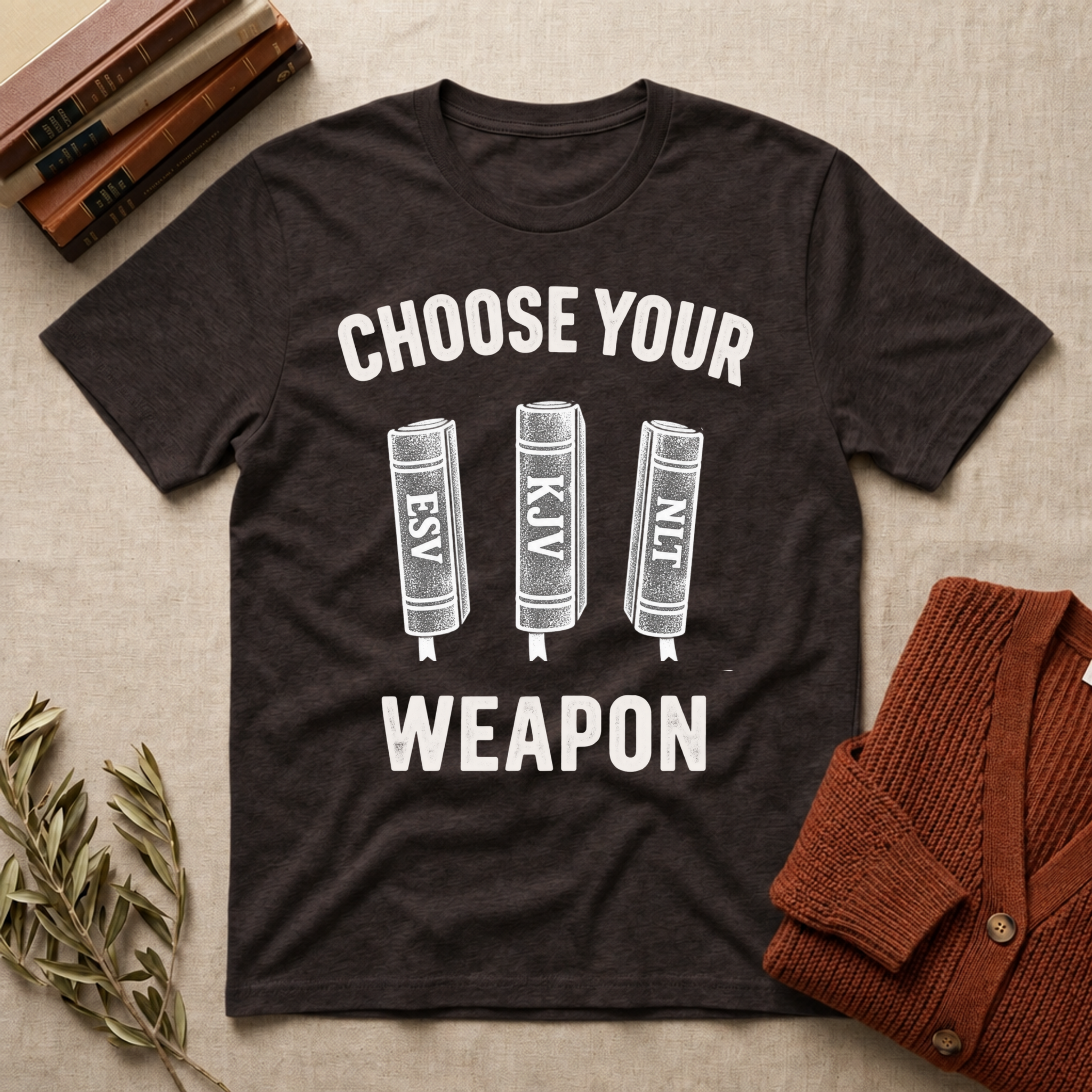 Logos & Laughs Facebook ad: NEW Bible T-Shirts!