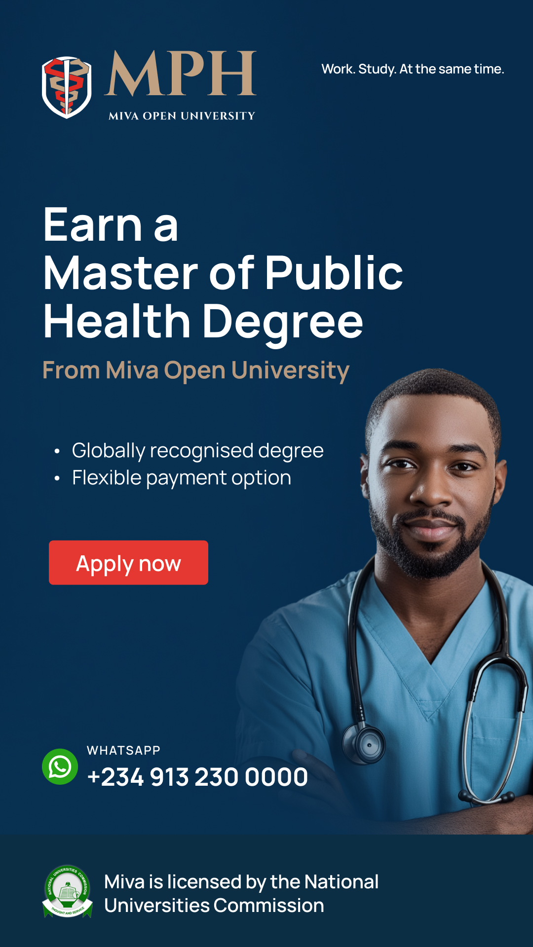 Miva Open University Facebook ad