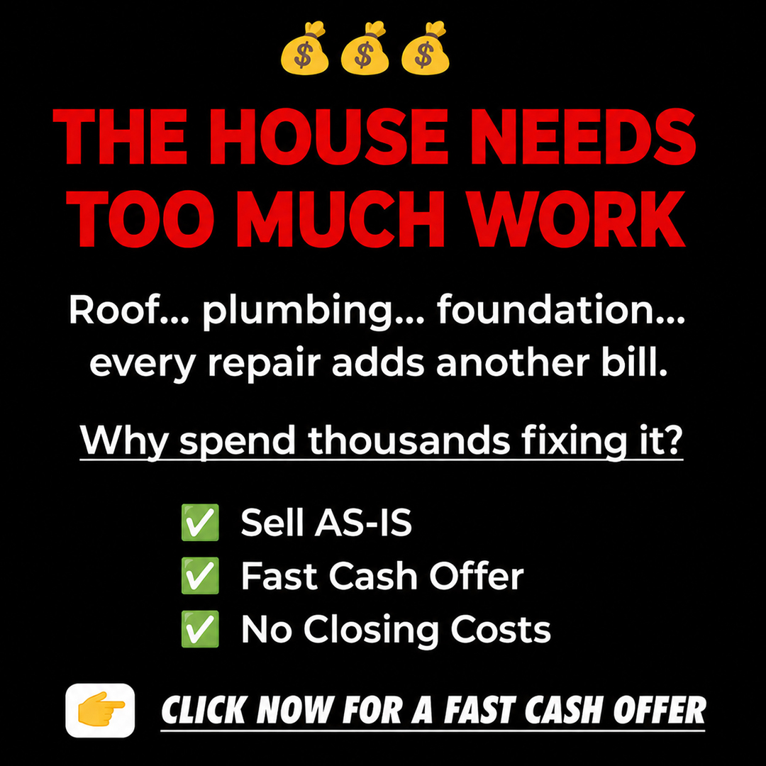 Trusty House Buyers Facebook ad: Distressed Property? We buy fast