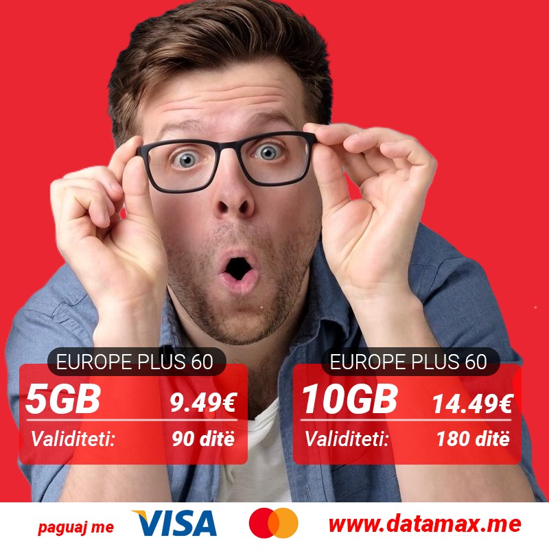 DataMax Facebook ad: DataMax eSIM - Interneti Juaj për Udhëtime Globale!