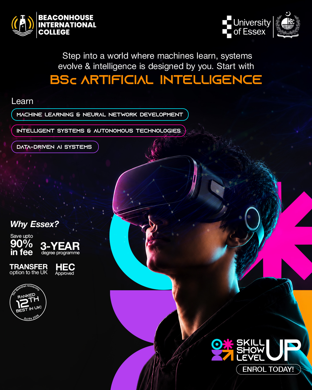 Beaconhouse International College Facebook ad: Embrace the Future. Study AI at BIC.