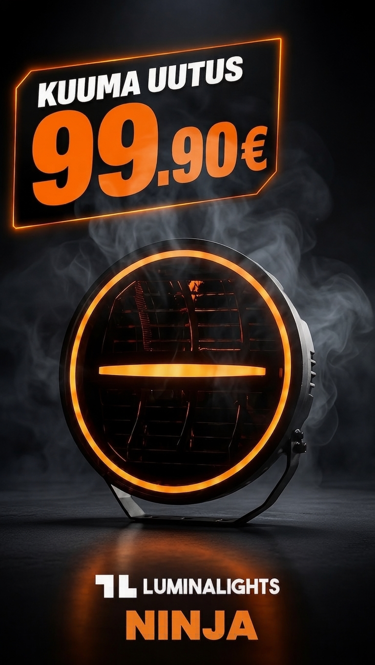 Lumise.fi Facebook ad: LuminaLights Ninja LED-lisävalo