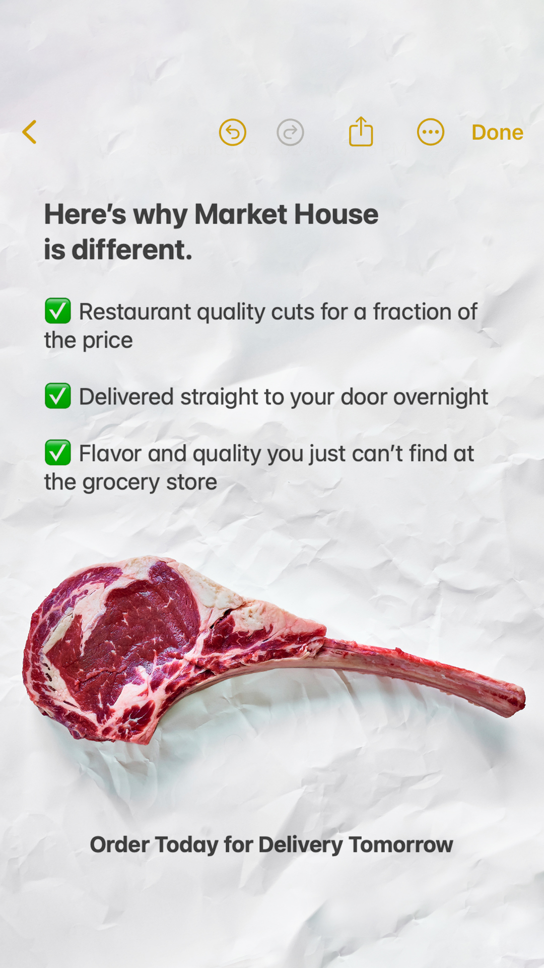 Market House Facebook ad