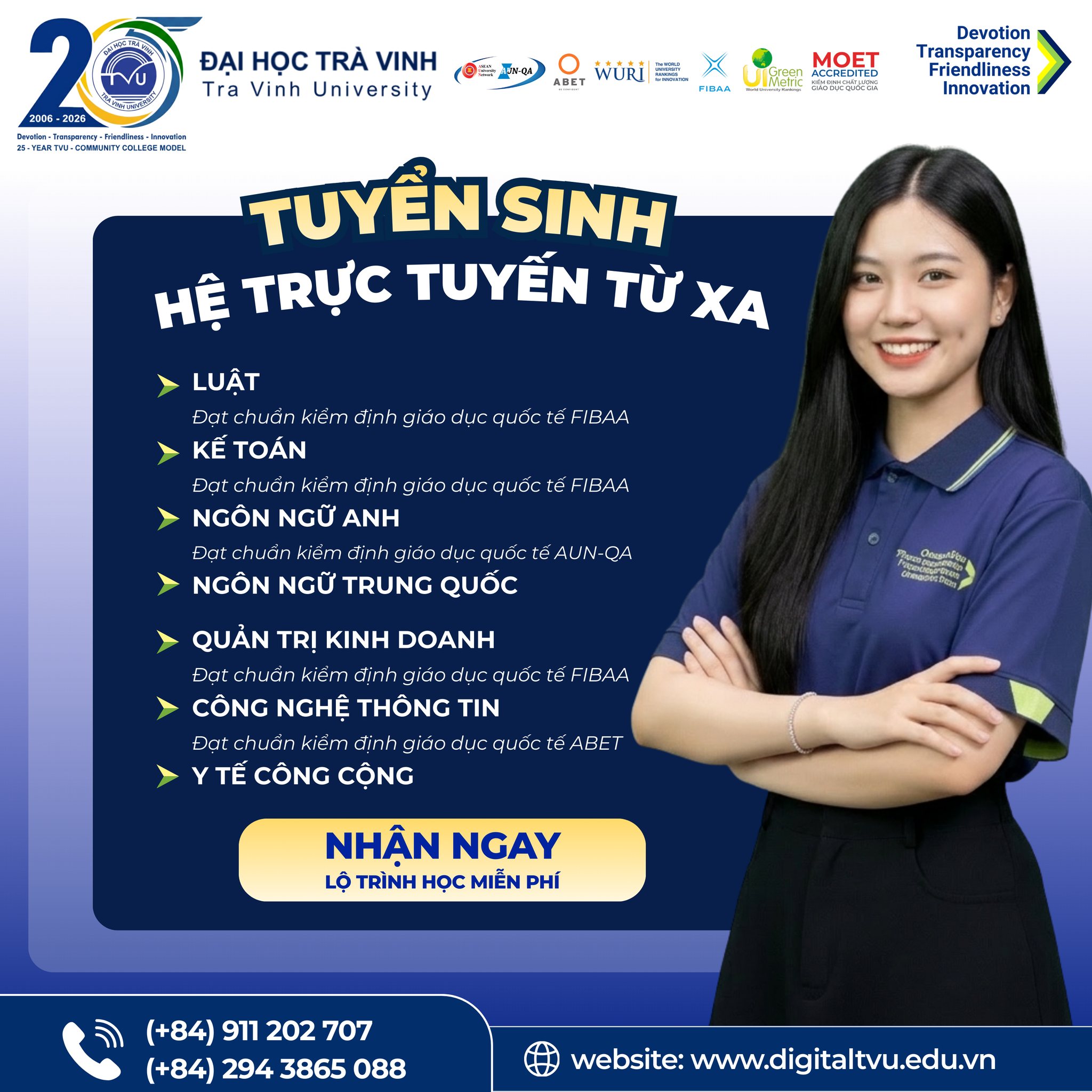 Đại học Trà Vinh - Đào tạo trực tuyến TVU Facebook ad: HỒ SƠ ĐƠN GIẢN - KHÔNG THI ĐẦU…