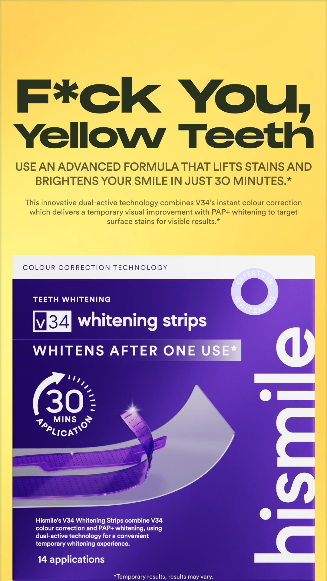 Hismile Facebook ad