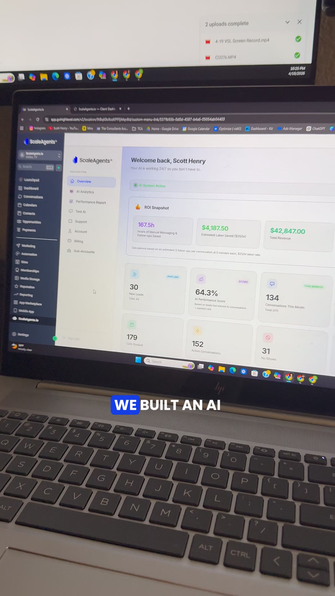 Scott Henry Facebook ad: Book 40% More Calls With Our AI Platform