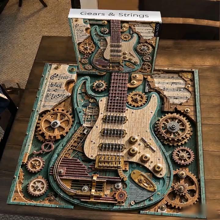 Fun-Puzzle Facebook ad: Mechanics and music embrace here And cold parts…