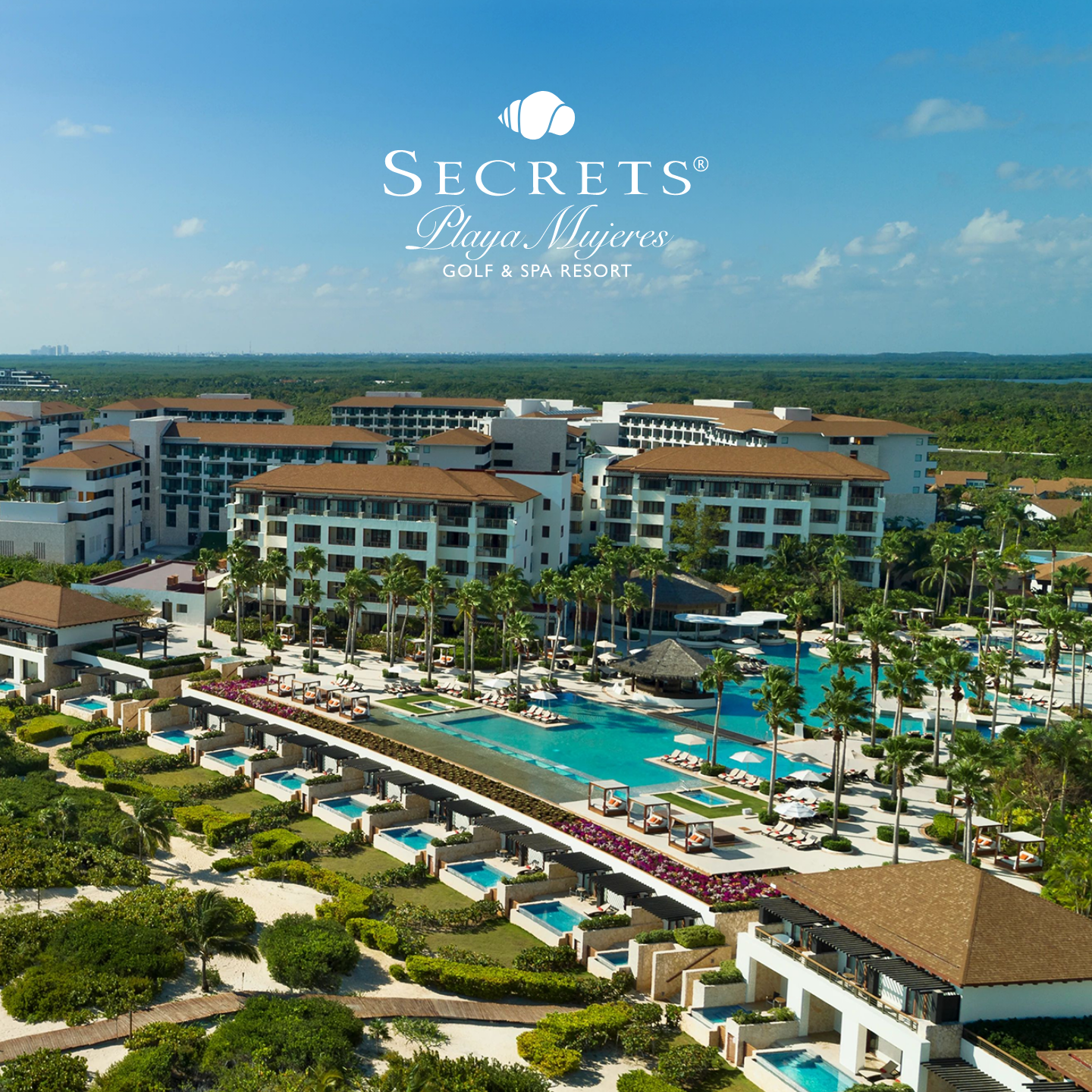 Secrets Playa Mujeres Golf & Spa Resort Facebook ad from May 6, 2026