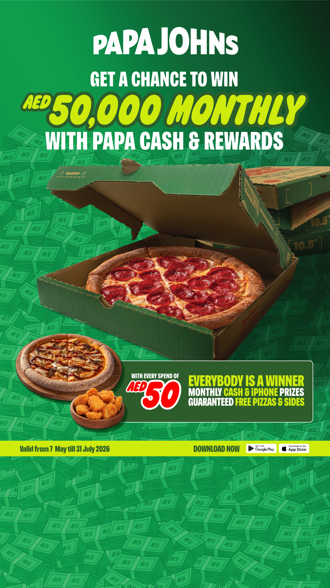 Papa John's Pizza Facebook ad