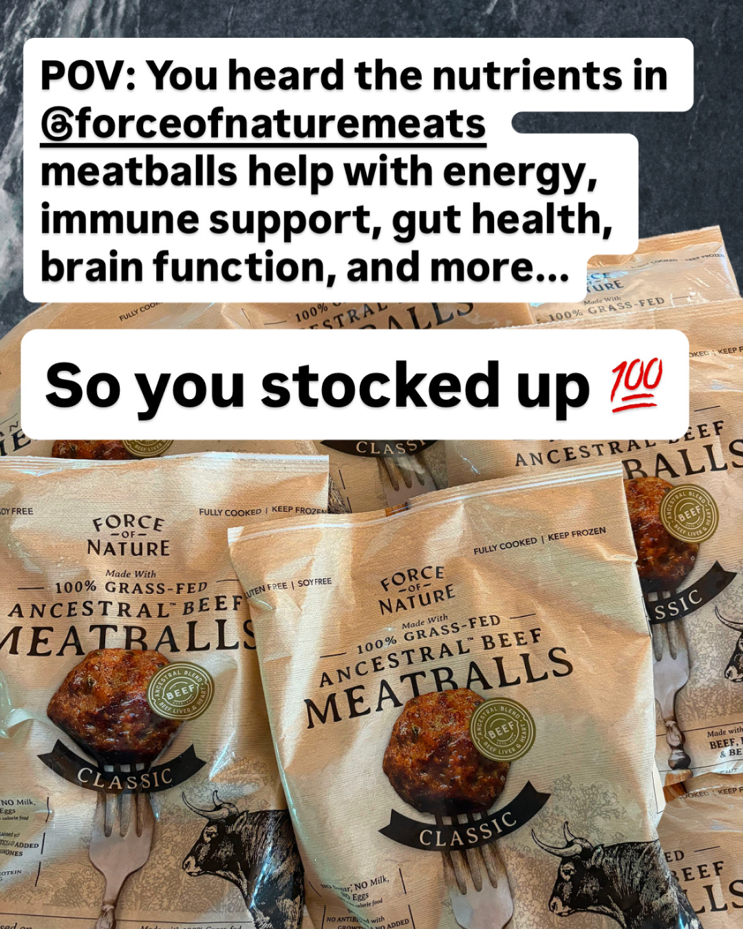 Force Of Nature Meats Facebook ad
