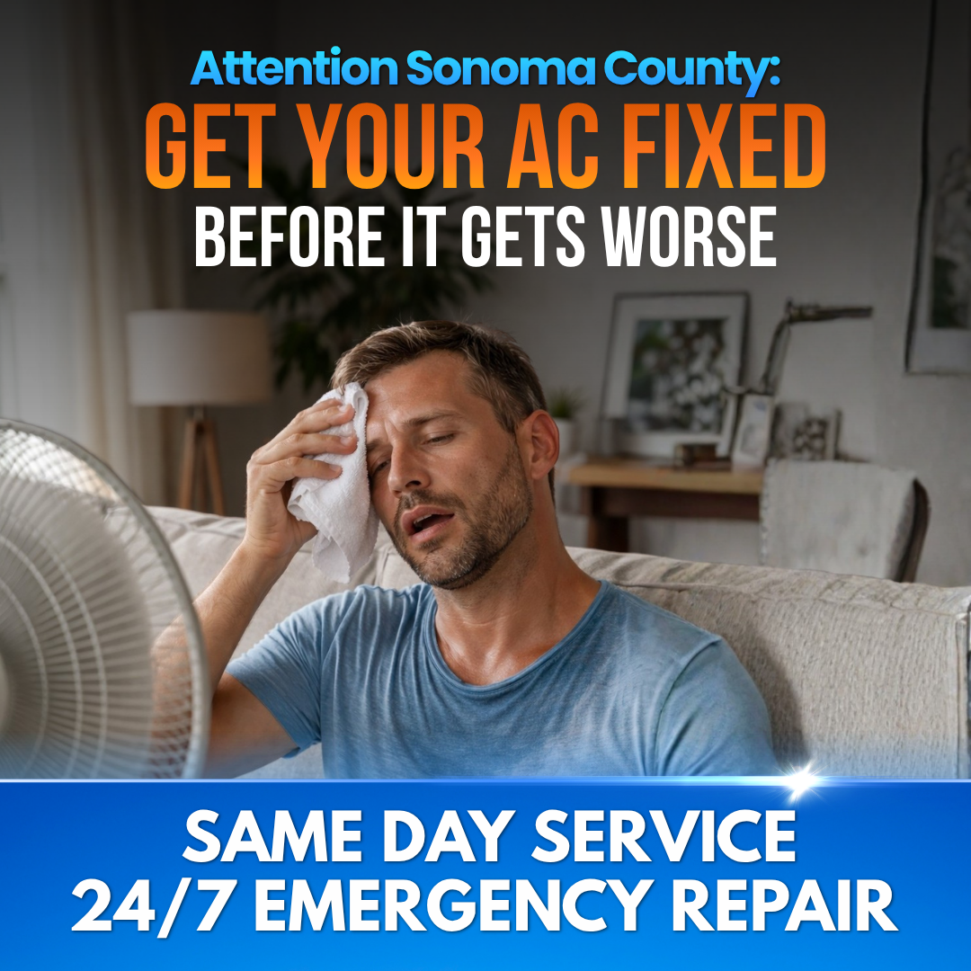 Stout's Heating & Air Conditioning Facebook ad: Same Day AC Repair Available