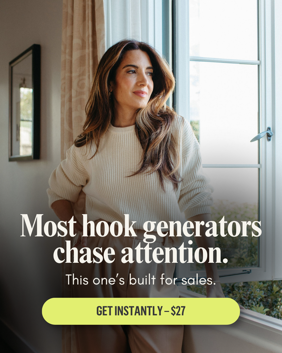 Marie Forleo Facebook ad: Make more sales with strong hooks!