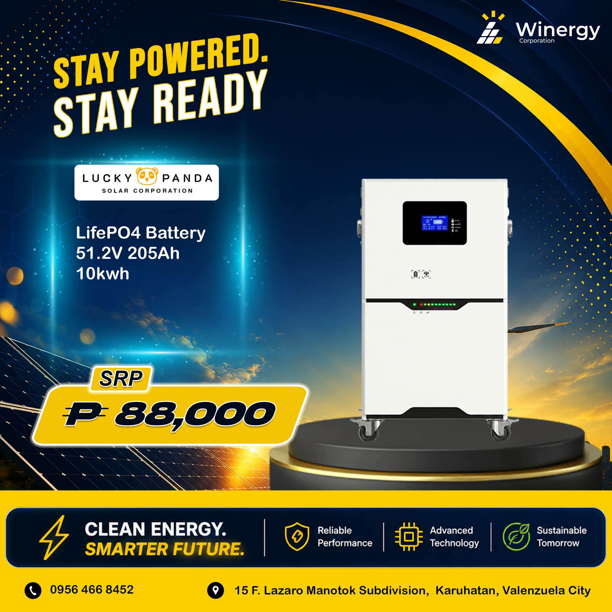 Cha Guna Facebook ad: Solar Batteries - Direct Supplier