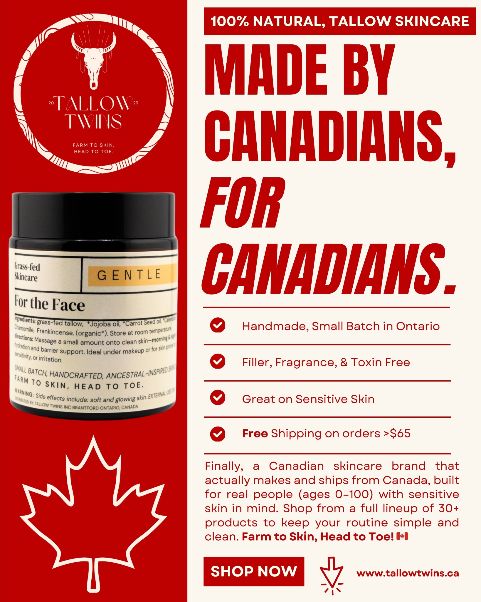 Tallow Twins Facebook ad