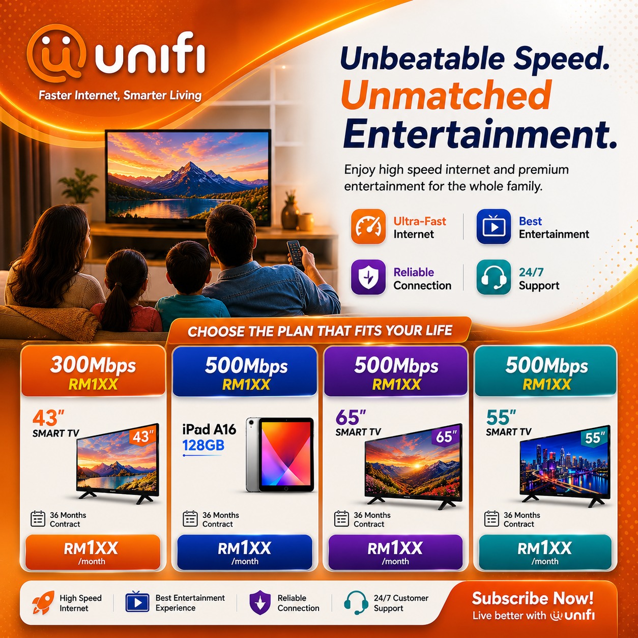 Home highspeed internet Facebook ad