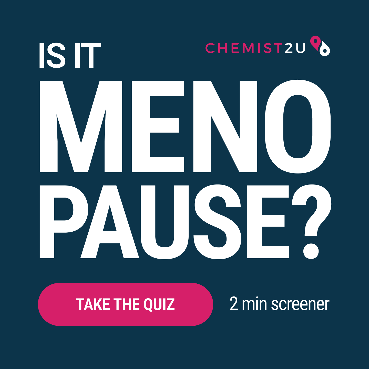 Chemist2U Australia Facebook ad: Is it menopause?