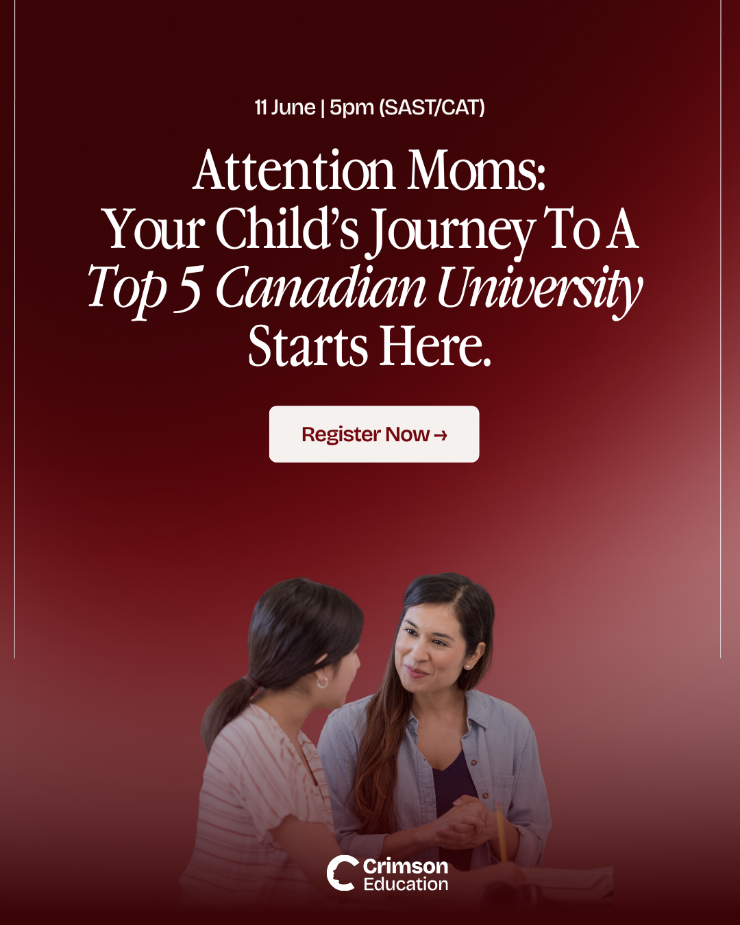 Crimson Education Facebook ad