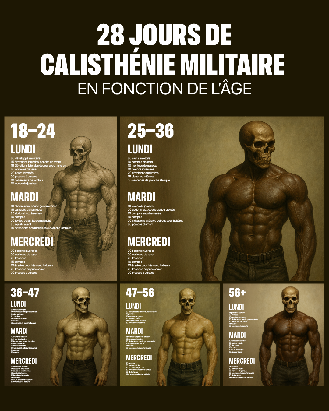 Male Calisthenics Challenge Facebook ad